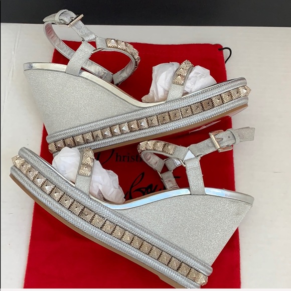 NEW CHRISTIAN Louboutin Pira Ryad 110 Wedge Sandal - Picture 7 of 10